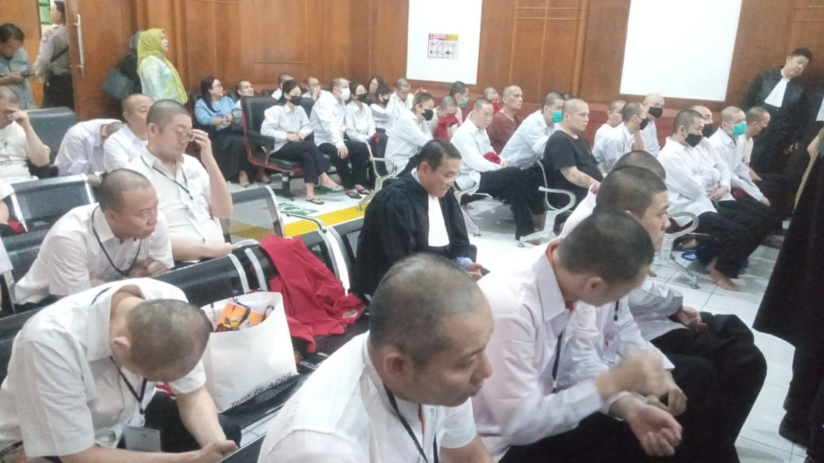 41 WNA didakwa terlibat sindikat online scam lintas negara. (merdeka/Erwin yohanes).