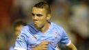 7. Iago Aspas (Celta Vigo) - Bomber bernomor punggung 10 ini merupakan pemain andalan Celta Vigo di lini depan. Pemain yang kini berusia 33 tahun itu telah menjalani 221 pertandingan La Liga dengan mengemas 106 gol. (AFP/Miguel Riopa)