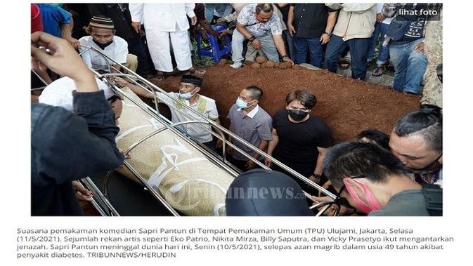 Gambar Tangkapan Layar Artikel dari Situs Tribunnews.com.