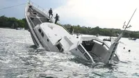Sejumlah kapal milik TNI AL ditenggalamkan di laut Selat Bali tepatnya di Bansring Underwater  Banyuwangi (Istimewa)