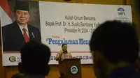 Mantan presiden Susilo Bambang Yudhoyono (SBY). (Liputan6.com/ Naomi Trisna)