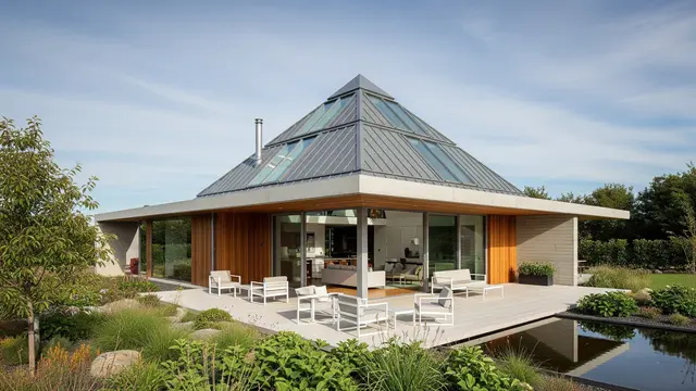 Desain Rumah Minimalis dengan Atap Limasan dan Teras Lebar/Gemini AI