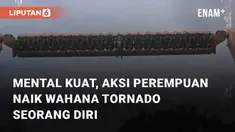Aksi perempuan tunjukkan mentalnya ketika menaiki salah satu wahana di Dufan seorang diri mengundang perhatian