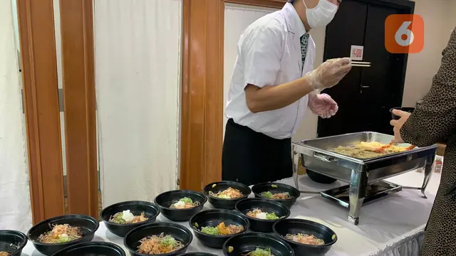 Hidangan soba khas Jepang dalam acara “Experience Japanese ‎Food Culture" di Kantor Sekretariat ASEAN, Kamis (22/12/2022). (Liputan6/Benedikta Miranti)