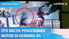 Detik-detik seorang pengendara motor yang baru saja berkunjung ke rumah sakit, dibacok tepat di pintu keluar. Seolah direncanakan dengan matang, pelaku terekam sudah menunggu di balik pagar dan langsung menyerang lalu kabur.