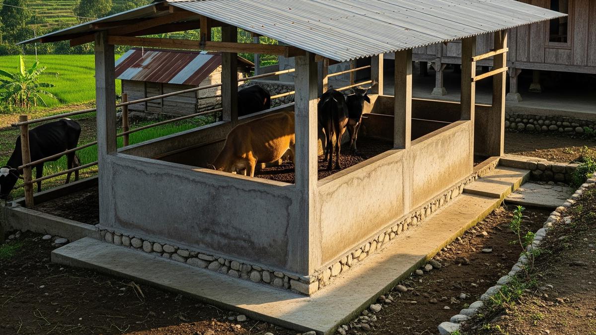 4 Alasan Tiang Beton Cor Ideal untuk Kandang Sapi, Pilihan Tepat untuk Peternak Modern