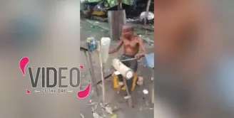 Kakek Kreatif Ini Main Drum dengan Bahan-bahan Daur Ulang 