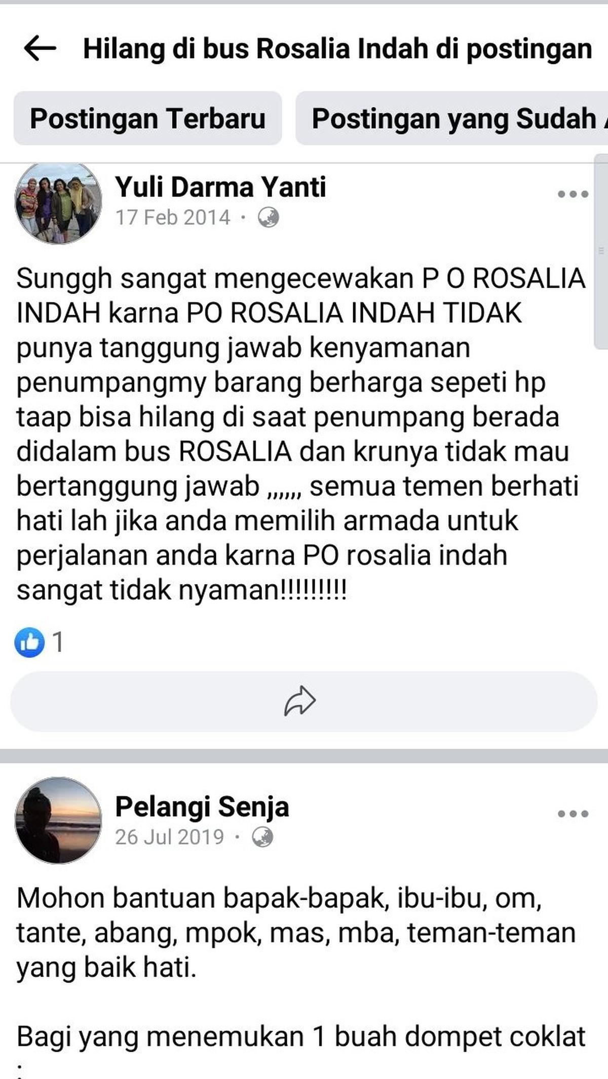 Salah satu penumpang Rosalia Indah yang mengaku pernah kehilangan gadget