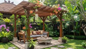 Desain Pergola Kayu untuk Taman Rumah/Gemini AI