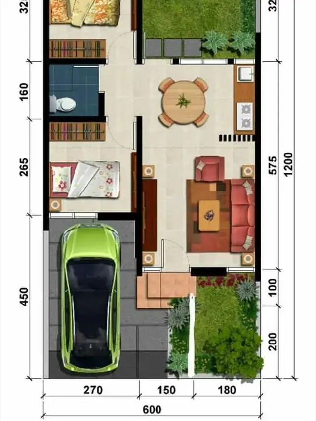 Desain rumah minimalis 60 m2