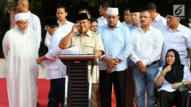 Klaim Menang Exit Poll, Begini Gaya Capres Prabowo
