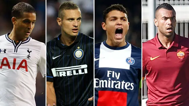 Kyle Naughton, Nemanja Vidic, Thiago Silva dan Ashley Cole