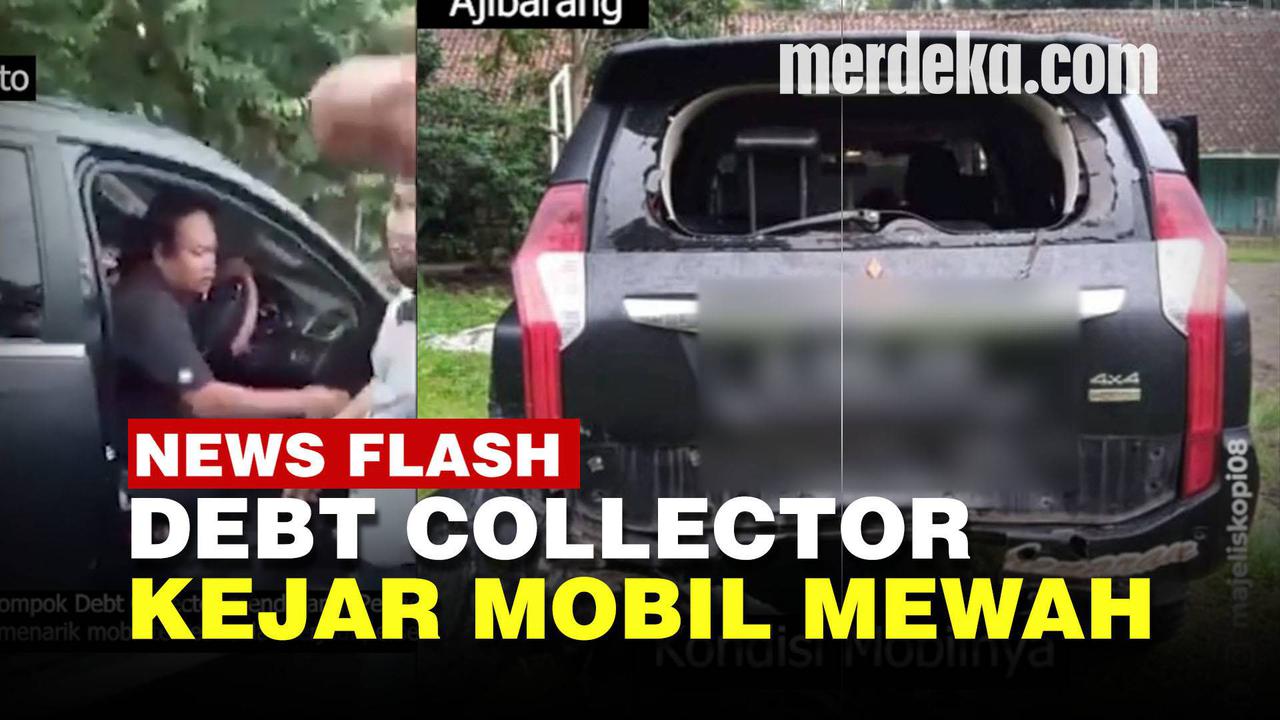 VIDEO: Aksi Debt Collector Kejar Pengemudi Mobil Mewah Hingga Terlibat Kecelakaan