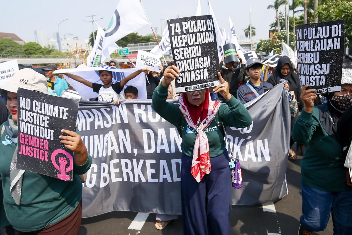 Long March Pejuang Lingkungan di Depan Gedung DPR