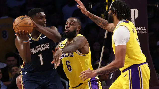 Zion Williamson merepotkan para pemain Lakers di lanjutan NBA