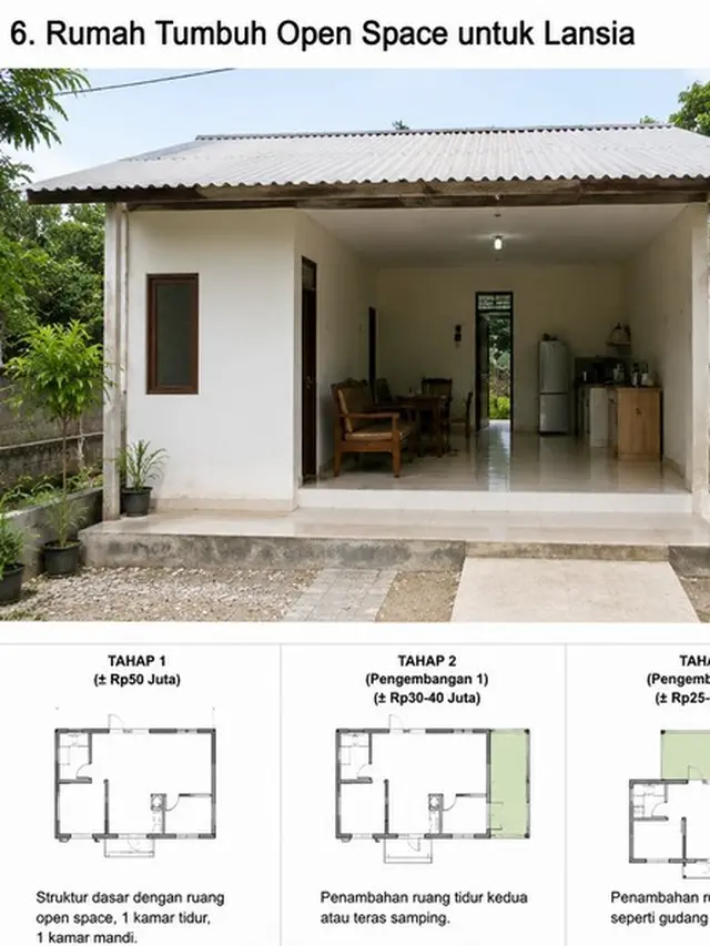 Rumah Murah Rp50 jutaan untuk Lansia dengan Konsep Open Space (AI)