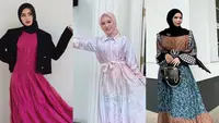 Saat mengenakan gamis, Ayana Moon kerap memadukannya dengan hijab segi empat warna senada dengan gamis-nya. Penampilannya dilengkapi pointed heels. [Foto: IG/xolovelyayana].