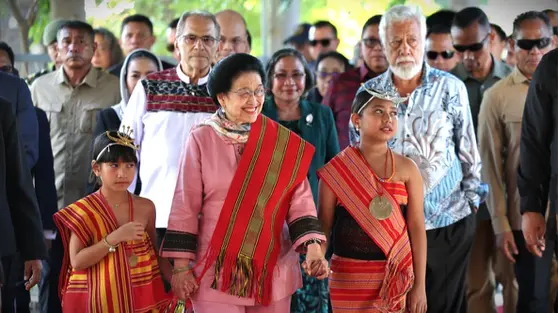 Momen Ramos Horta dan Xanana Sambut Langsung Kedatangan Megawati