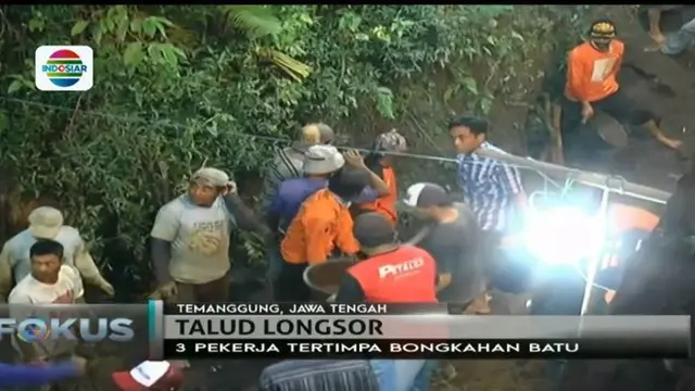 Talud Ambrol di Temanggung Timbun 3 Pekerja 