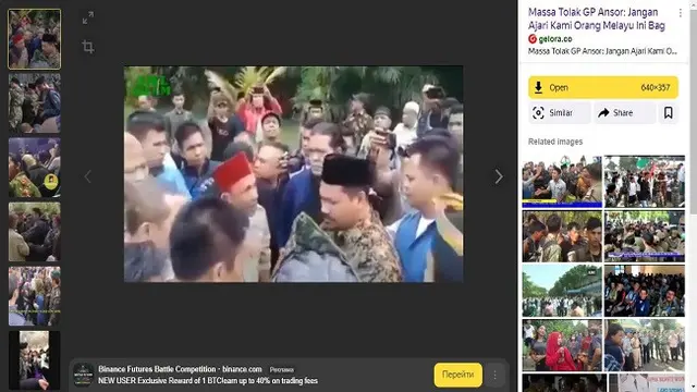 Gambar Tangkapan Layar Penelusuran Foto Menggunakan Situs Yandex.