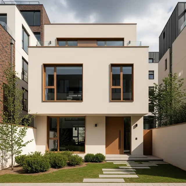 Model Rumah Perkotaan dengan Cat Earth Tone Kekinian
