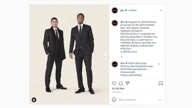 Gaya Elegan Pemain PSG Berbalut Busana Dior