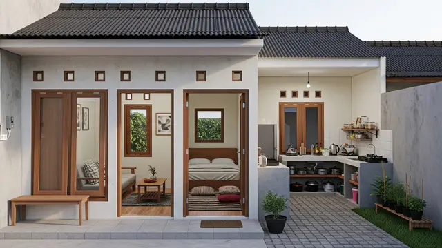 Desain Rumah 4x10 dengan Tata Ruang Bertahap