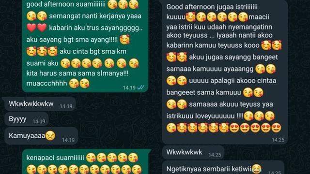 6 Chat Prank Bucin Alay ke Pasangan Ini Kocak, Respon Suami Bikin Senyum