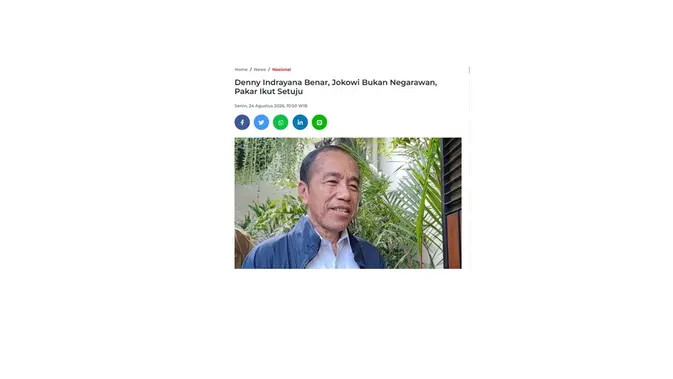 Cek fakta artikel Jokowi minta masyarakat berlatih perang menghadapi perang dunia ketiga