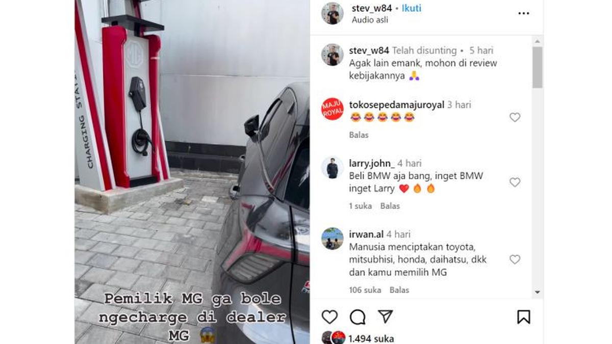 Viral Konsumen Dilarang Ngecas Mobil Listrik di Dealer Pluit, MG Indonesia Bilang Begini Berita Viral Hari Ini Kamis 19 September 2024