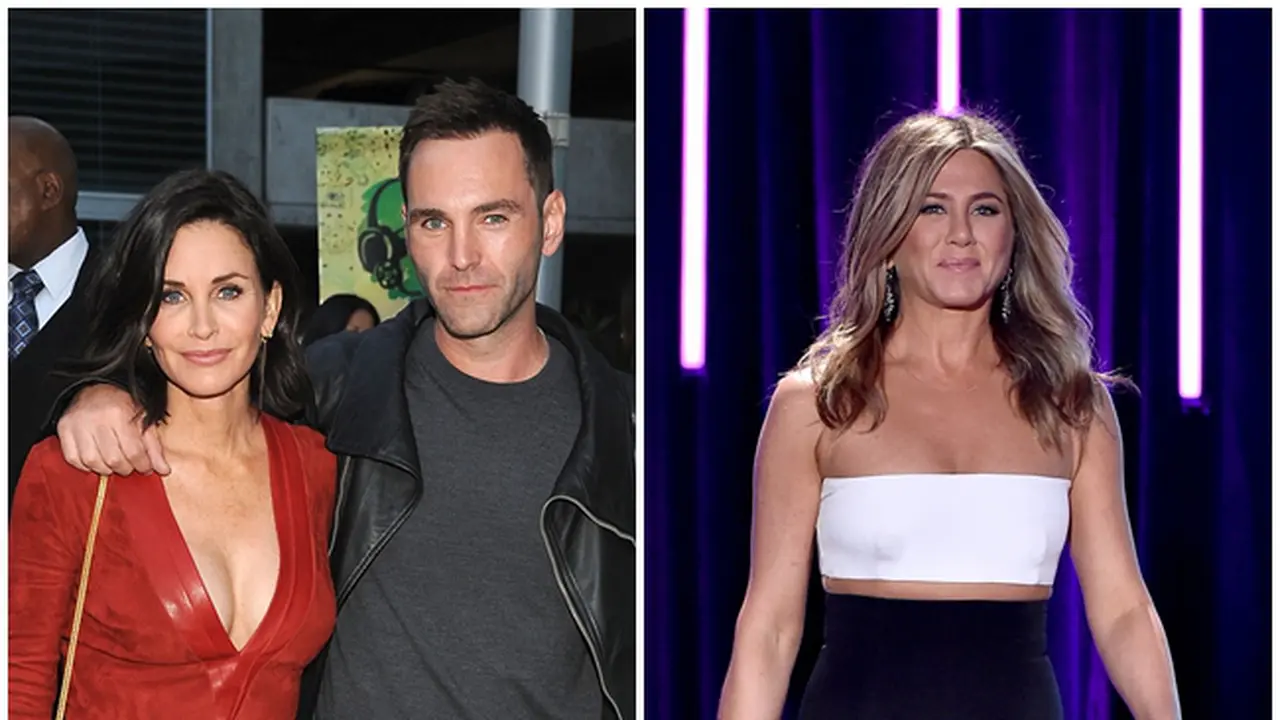 Courteney Cox, Johnny McDaid, dan Jennifer Aniston