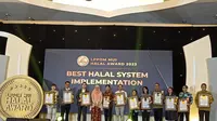 Para pemenang Best Halal System Implementation LPPOM MUI Halal Awards 2023. (dok. Liputan6.com/Dinny Mutiah)
