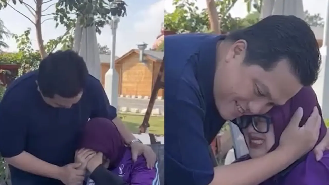 Erick Thohir bertemu dengan relawan Piala Dunia 2022 Qatar, Mita Yulian Sasmita