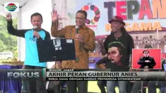 Anies dan Bima sempat bernyanyi dengan akrab. Keduanya menyanyikan lagu Koes Plus, Kembali ke Jakarta.