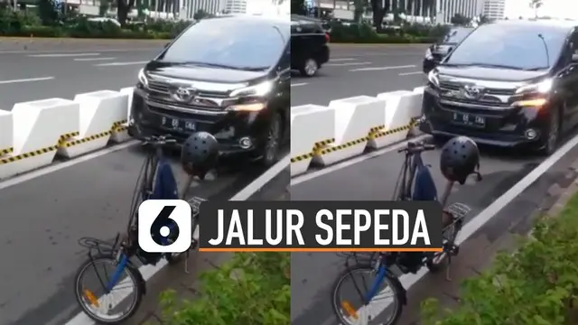 Beredar video mobil masuk jalur sepeda permanen. Kejadian ini kemudian viral di beberapa media sosial.