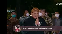Menhan Prabowo Subianto menghadiri resepsi pernikahan Kaesang-Erina. (tangkapan layar Youtube Liputan6)