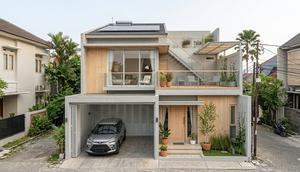Rumah Kecil dengan Garasi dan Rooftop Modern (Foto: Gemini AI)
