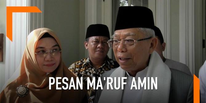 VIDEO: Pesan Ma'ruf Amin untuk Sandiaga Jelang Debat Cawapres