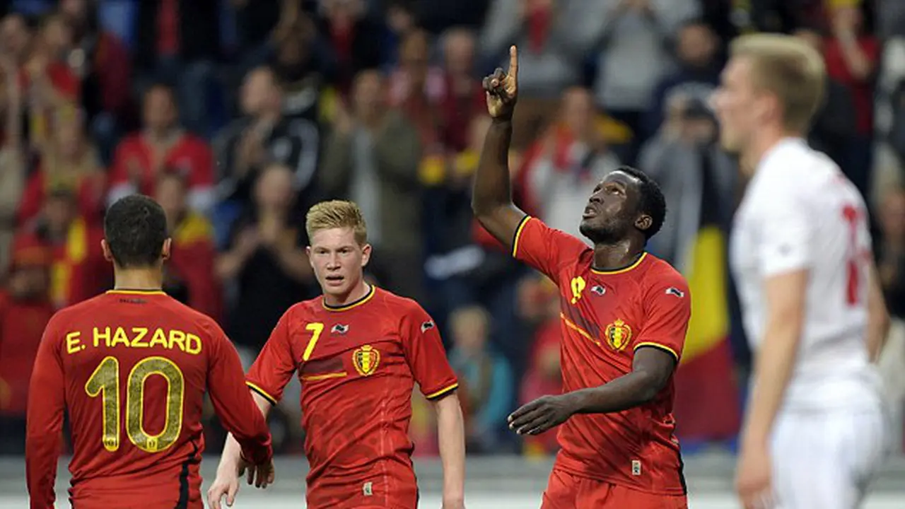 Romelu Lukaku Selebrasi