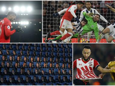 Berikut ini 10 foto terbaik pada ajang Premier League pekan ke-18 yang menjadi pilihan Editor Bola.com. (AFP-Reuters)