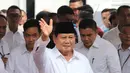 Mereka berangkat dari kediaman Prabowo di Kertanegara 4, dengan satu mobil Alphard Putih. (Liputan6.com/Angga Yuniar)