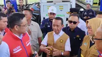 Menteri Energi dan Sumber Daya Mineral (ESDM), Bahlil Lahadalia kunjungan ke Kota Cilegon, Banten, Kamis (13/3/2025). (Foto: Liputan6.com/Gagas YP)