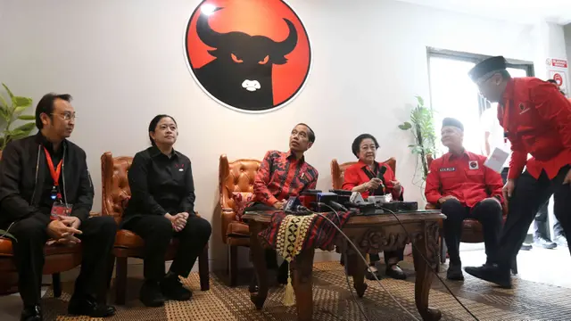 Konferensi pers Jokowi Usai Hadiri Rakernas III PDIP
