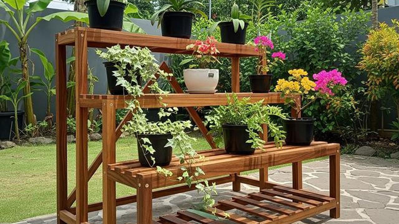 8 Model Rak Tanaman Bertingkat di Pekarangan Rumah yang Tahan Cuaca