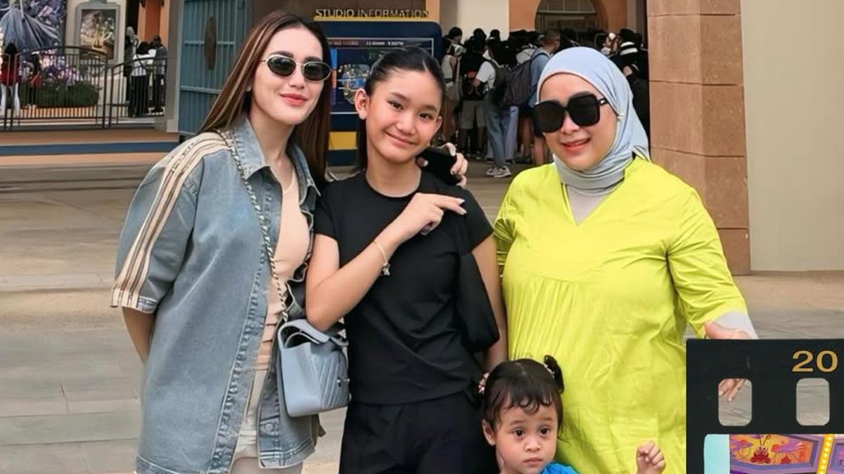 7 Potret Liburan Ayu Ting Ting di Universal Studio Singapura, Ajak Adik yang Sedang Hamil