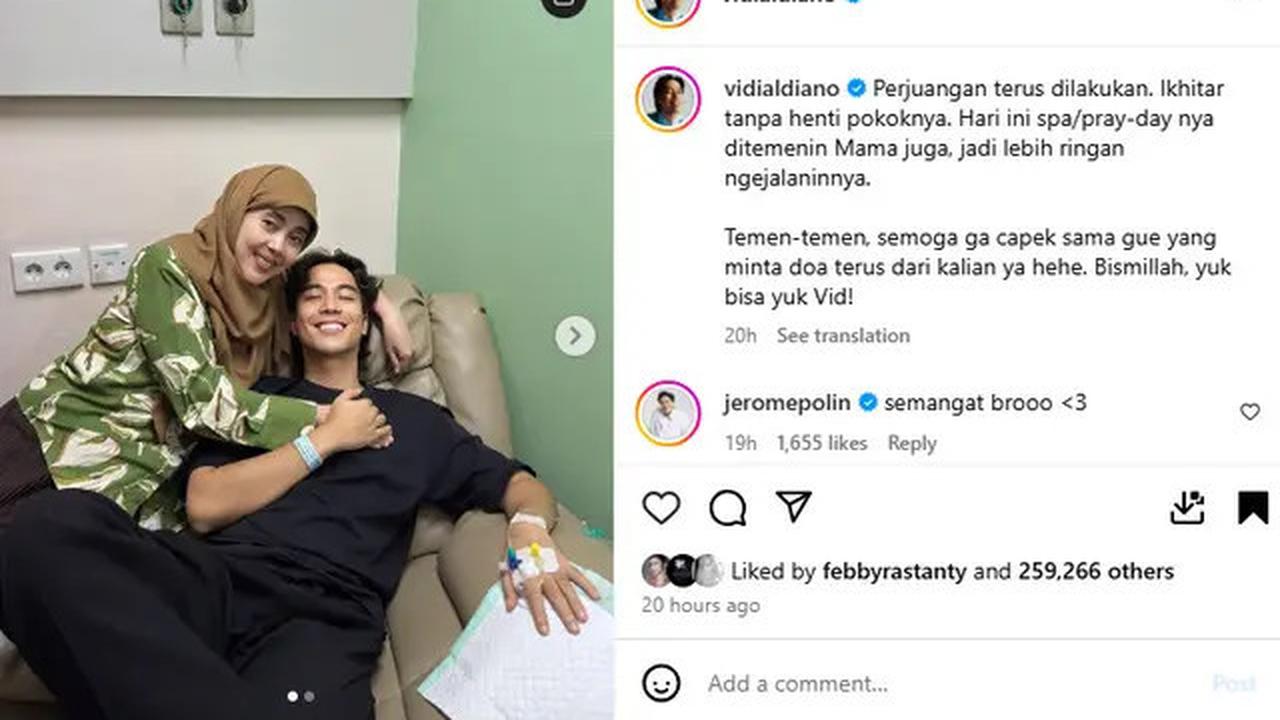 Vidi Aldiano Tebar Senyum Jalani Kemoterapi Ditemani Ibu: Ikhtiar Tanpa Henti
