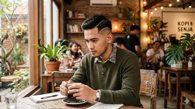 Model Rambut Pria Pendek Burst Fade