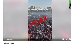 Cek Fakta: Tidak Benar Video Jakarta Menjadi Lautan Manusia