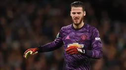 David De Gea (304 laga) - Selama berseragam Manceshter United dari tahun 2011 hingga saat ini, de Gea telah bermain sebanyak 304 kali di Premier League bersama The Red Devils. (AFP/Oli Scarff)