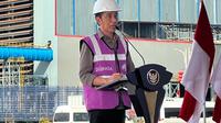 Mengunjungi Sulawesi Tenggara, Jokowi meresmikan perusahaan pemurnian bijih nikel di Morowali Utara, Sulawesi Tengah.(Liputan6.com/istimewa)